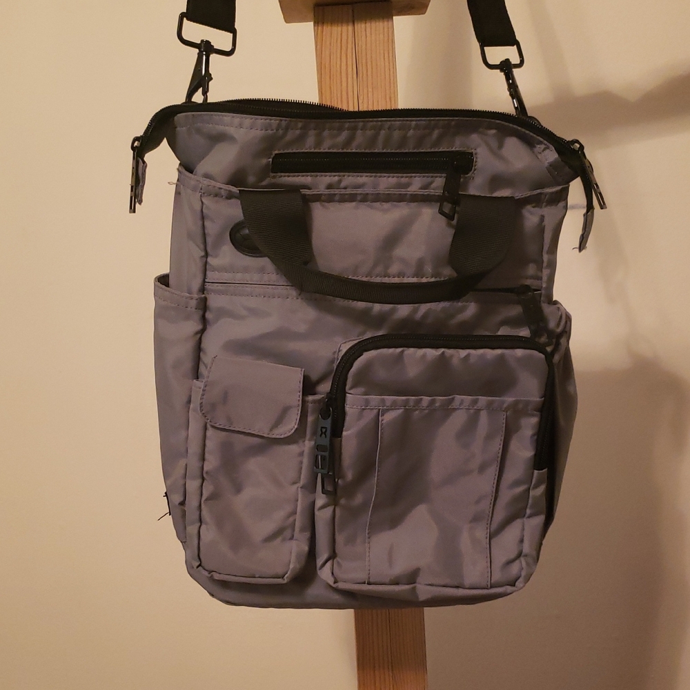 Sleek Gray Men's Messenger Bag